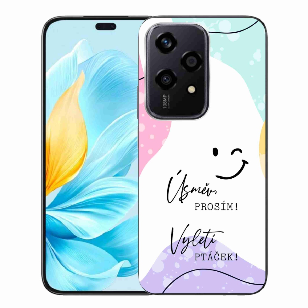 Gélový kryt mmCase na Honor 200 Lite 5G - vtipný text 4 biele pozadie