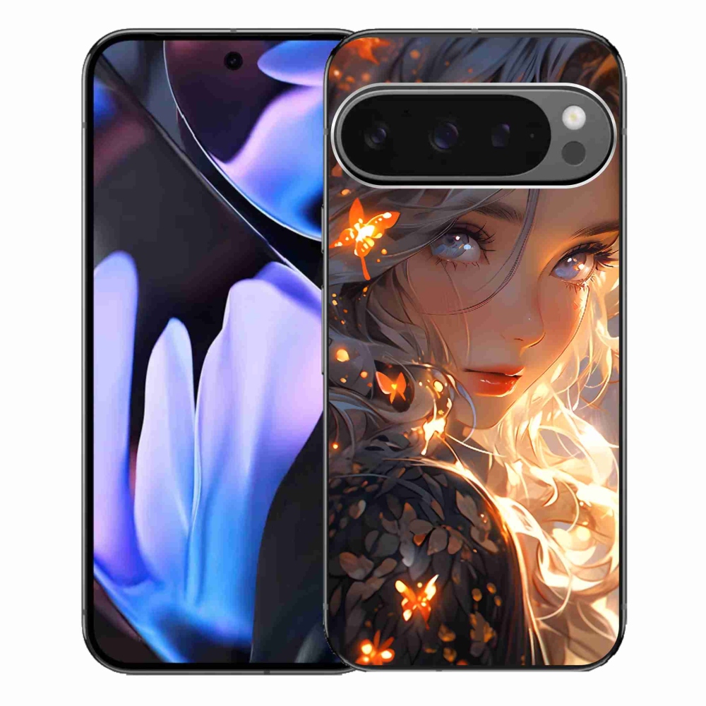 Gélový kryt mmCase na Google Pixel 9 Pro XL - dievča a motýle