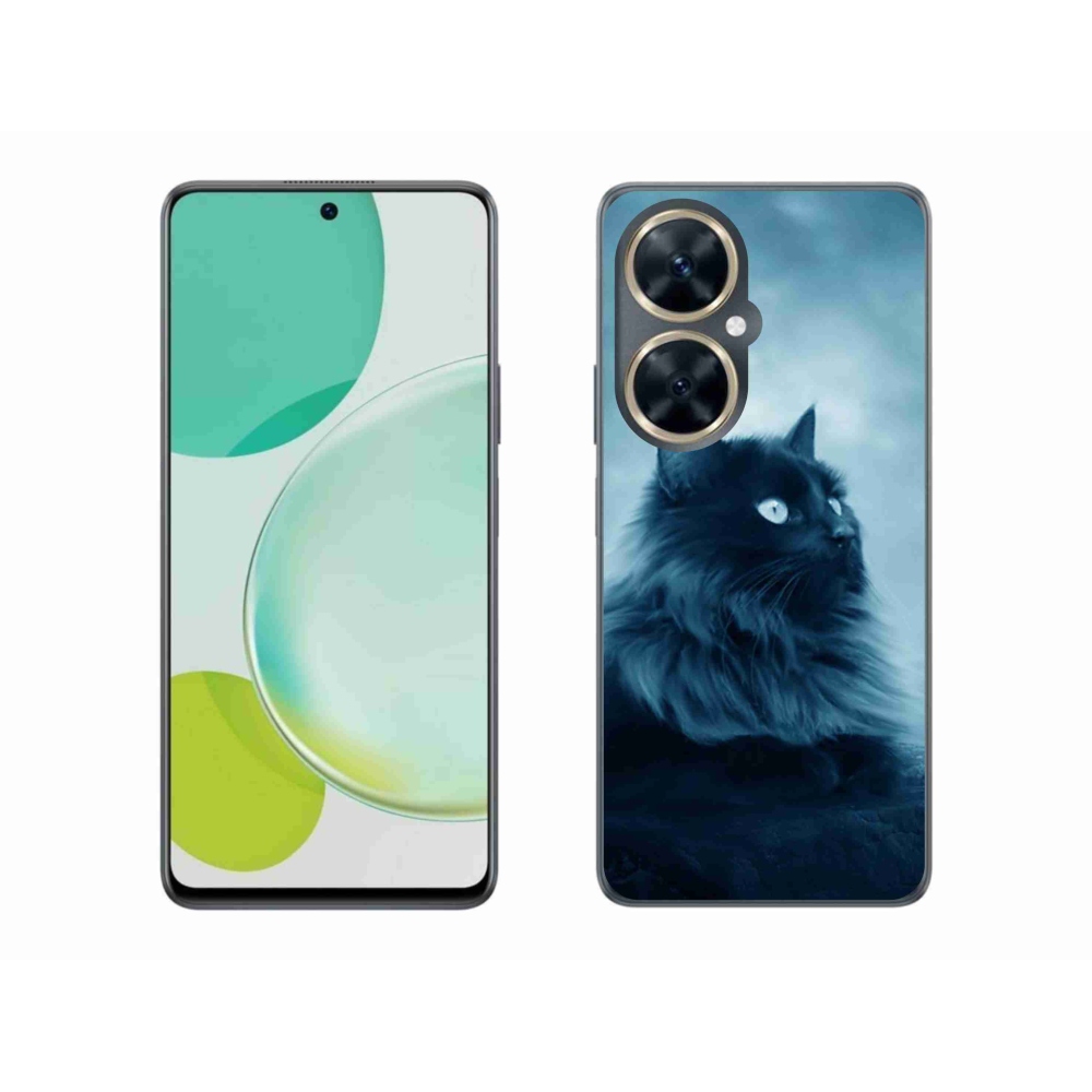 Gélový obal mmCase na Huawei Nova 11i - čierna mačka 1