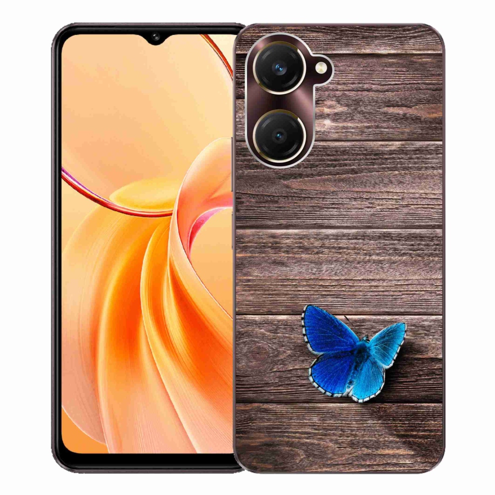 Gélový kryt mmCase na Vivo Y28s 5G - modrý motýľ 1