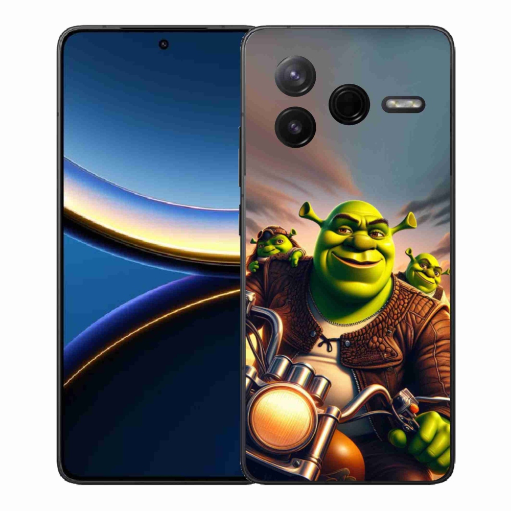 Gélový kryt mmCase na Xiaomi Poco F7 Pro - shrek na motorke