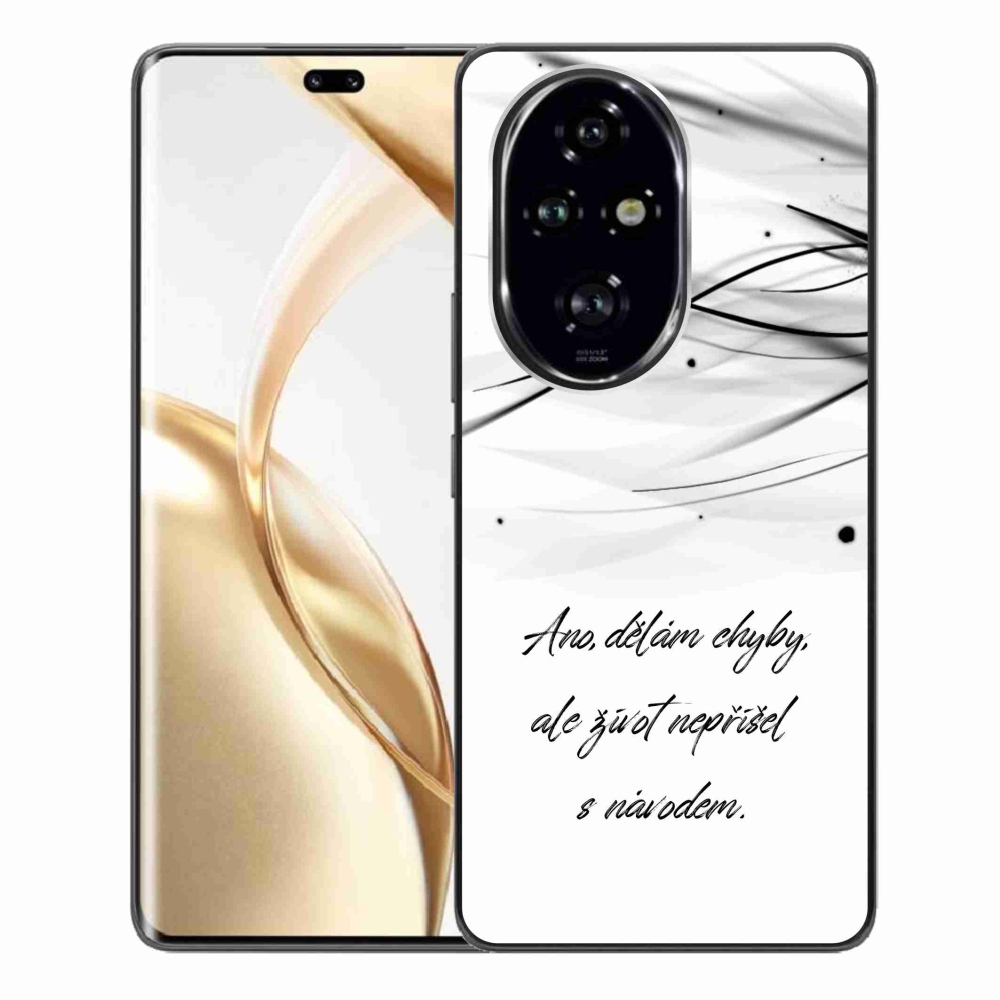 Gélový kryt mmCase na Honor 200 Pro 5G - citát biele pozadie