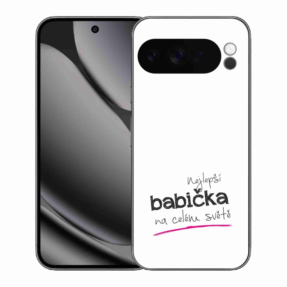 Gélový kryt mmCase na Google Pixel 10 Pro XL - najlepšia babička 4 biele pozadie