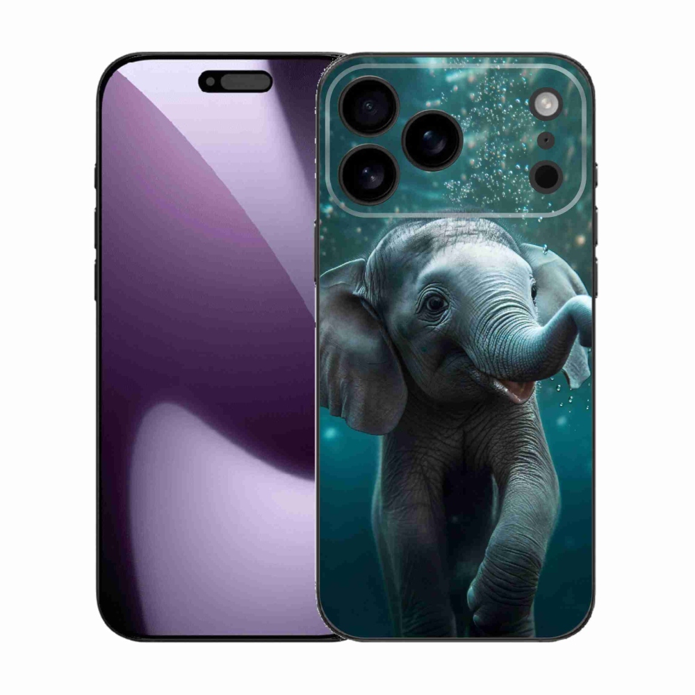 Gélový kryt mmCase na iPhone 17 Pro Max - sloník pod vodou