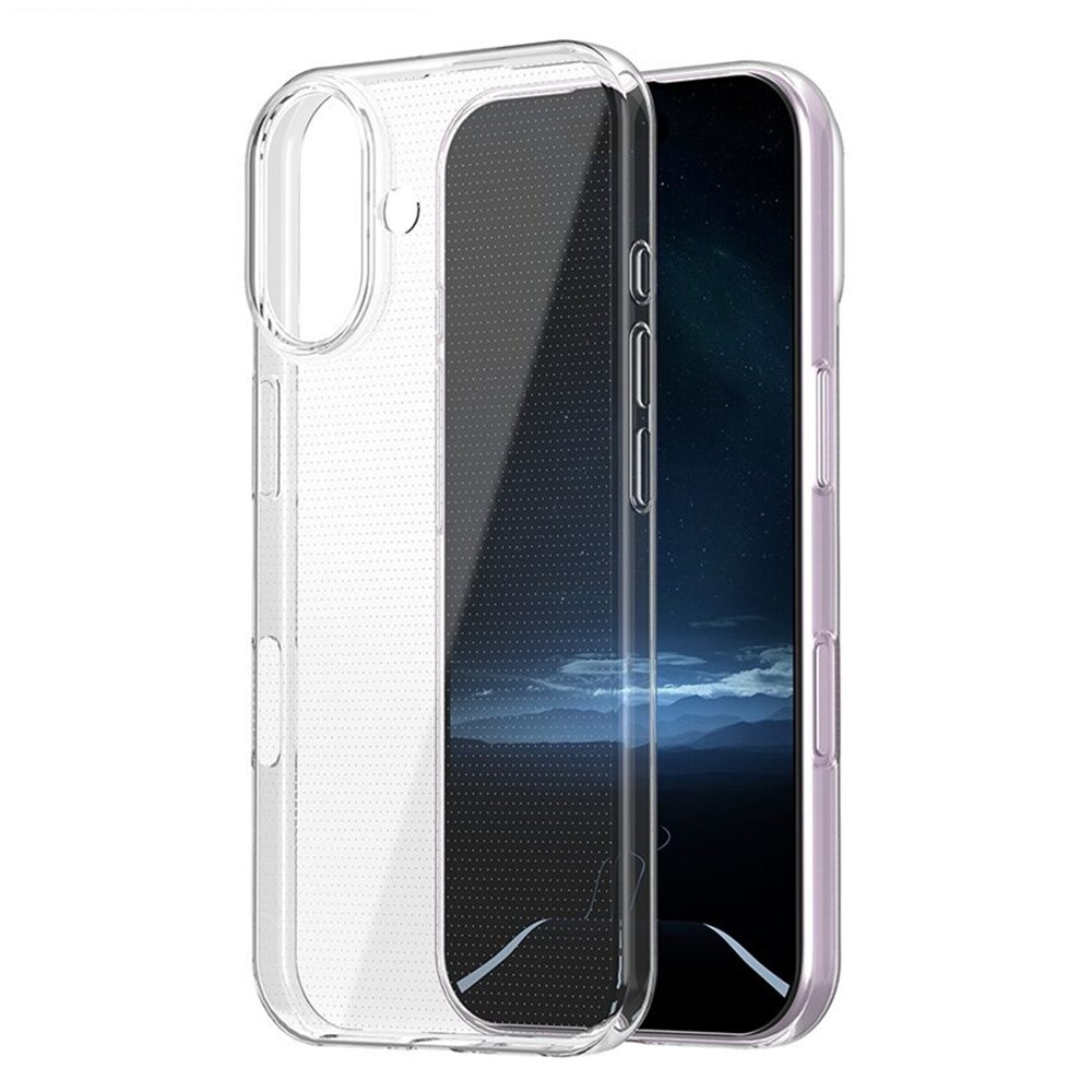 Priehľadný gélový obal na iPhone 16 - priehľadný