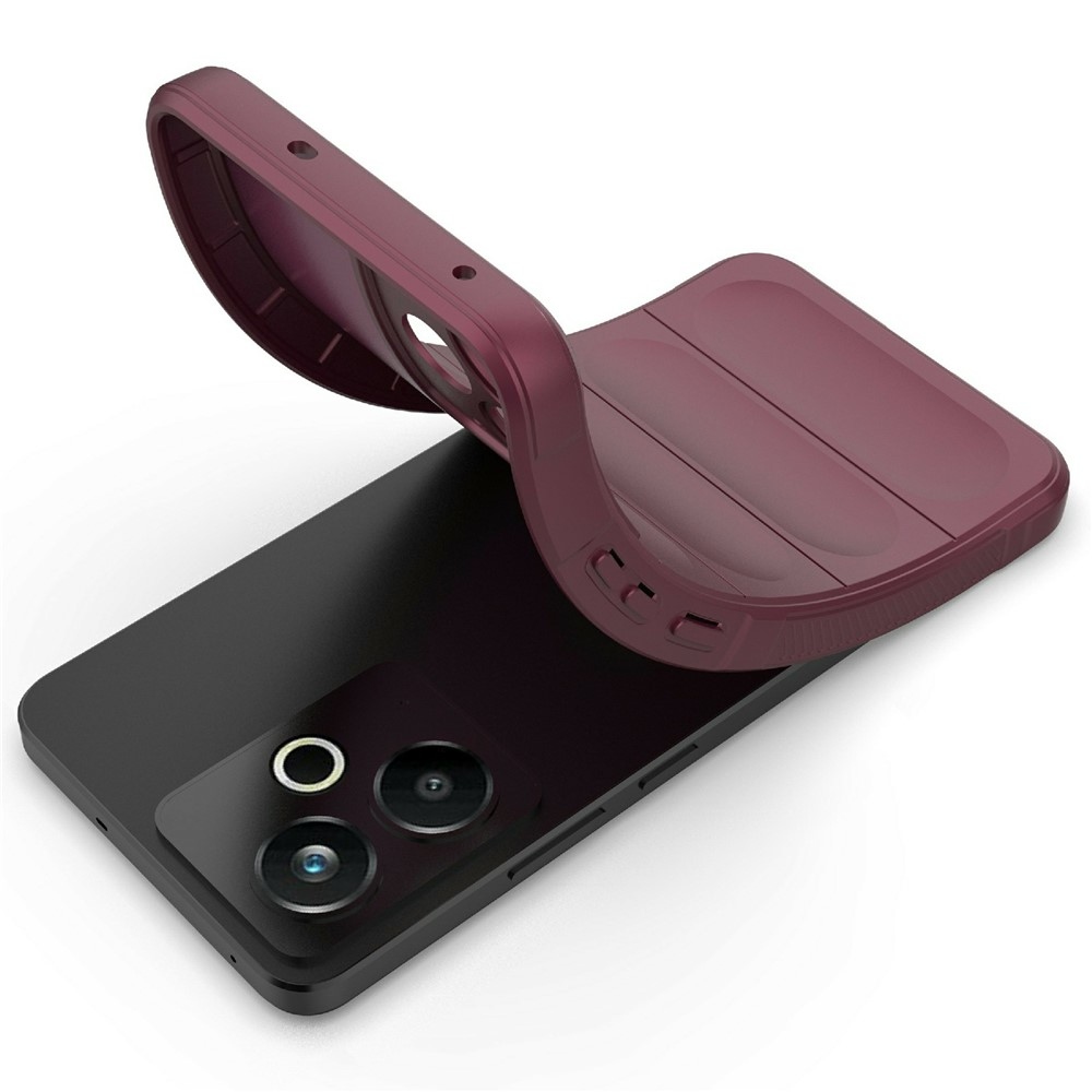 Rugg odolný gélový obal na Realme 14T 5G - vínový