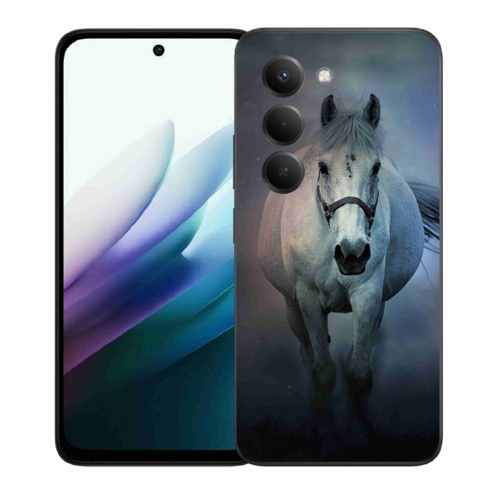 Gélový kryt mmCase na Xiaomi Redmi 15 4G/5G (171mm) - bežiaci biely kôň