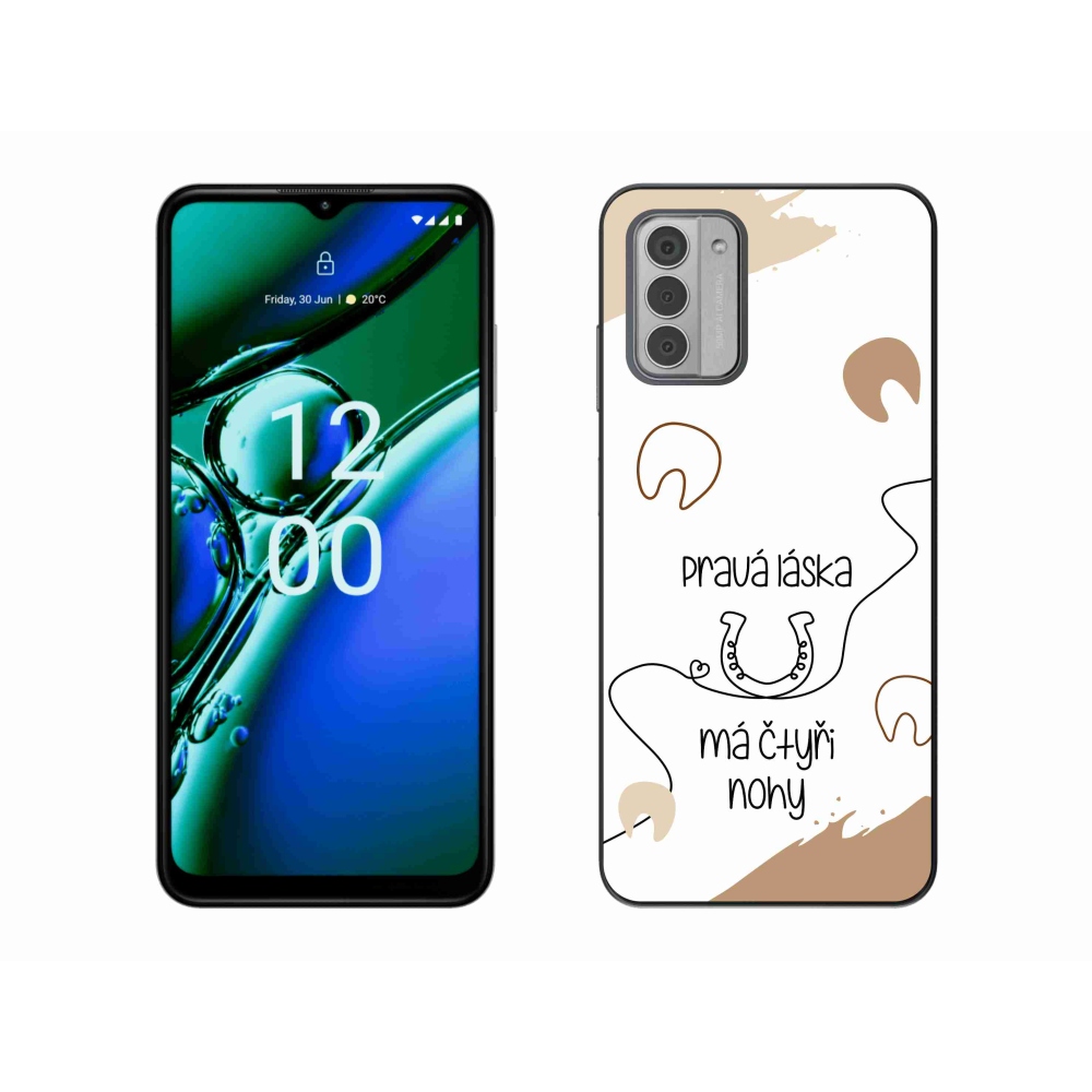 Gélový kryt mmCase na Nokia G42 - konský motív biele pozadie