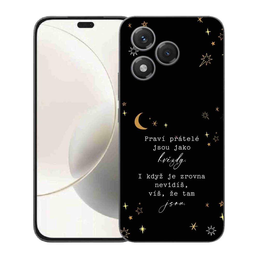 Gélový kryt mmCase na Honor 400 Lite - citát 6 čierne pozadie