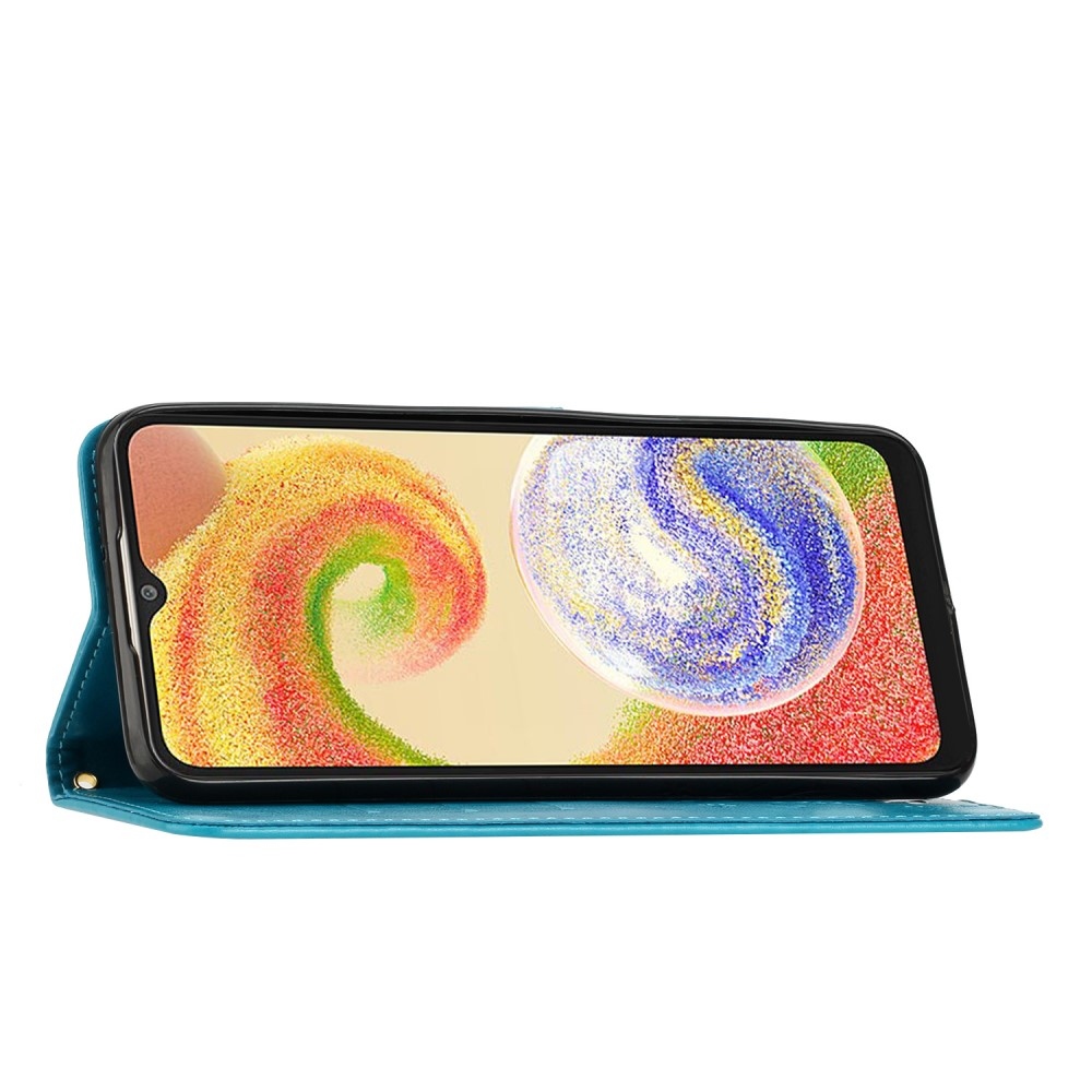 Flowers knižkové púzdro na Samsung Galaxy A06 4G - modré