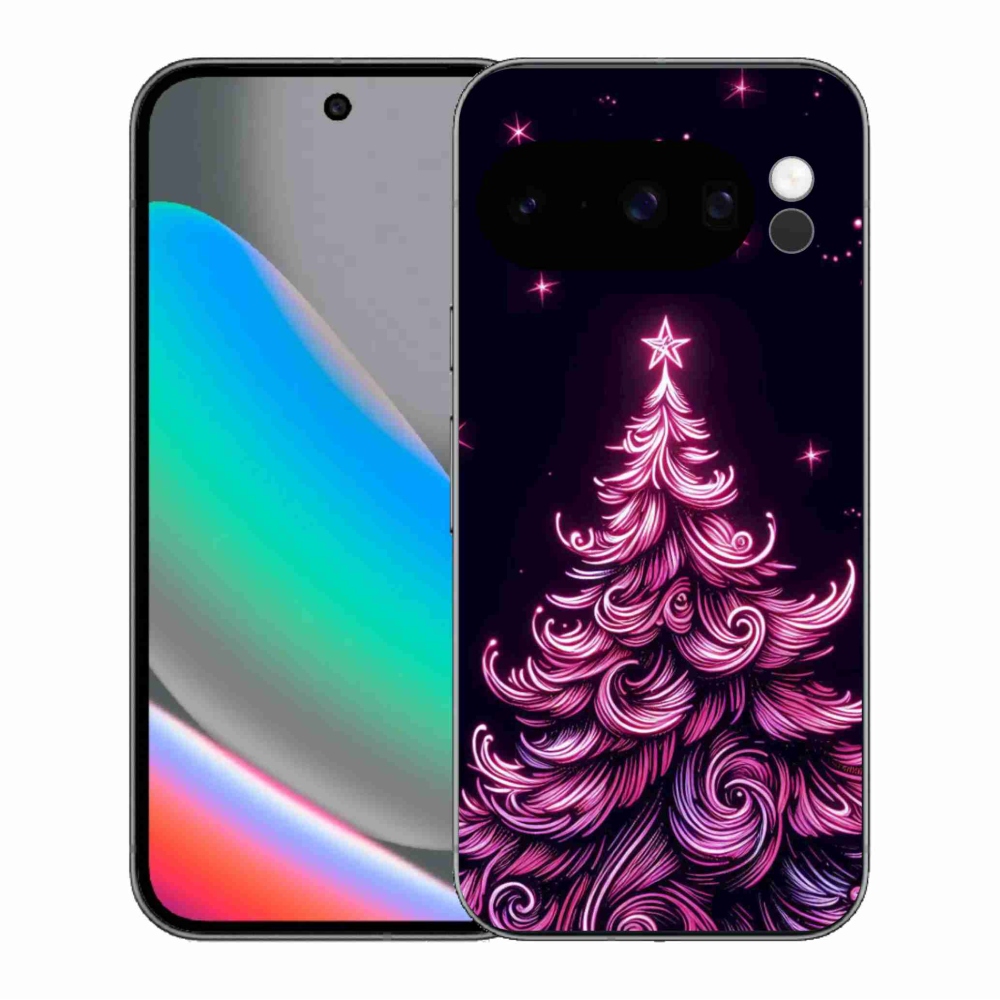 Gélový kryt mmCase na Google Pixel 10 Pro - neónový vianočný stromček 2