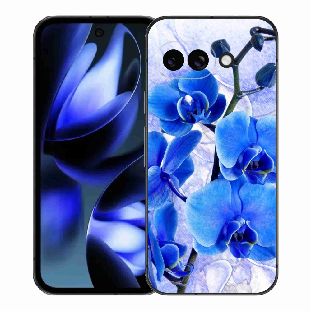 Gélový kryt mmCase na Google Pixel 9a - modré kvety