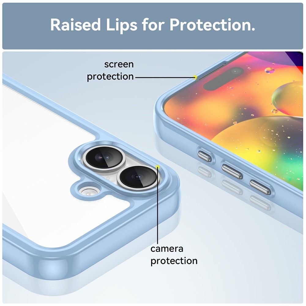 Gélový obal s pevným chrbtom na iPhone 17 - modrý