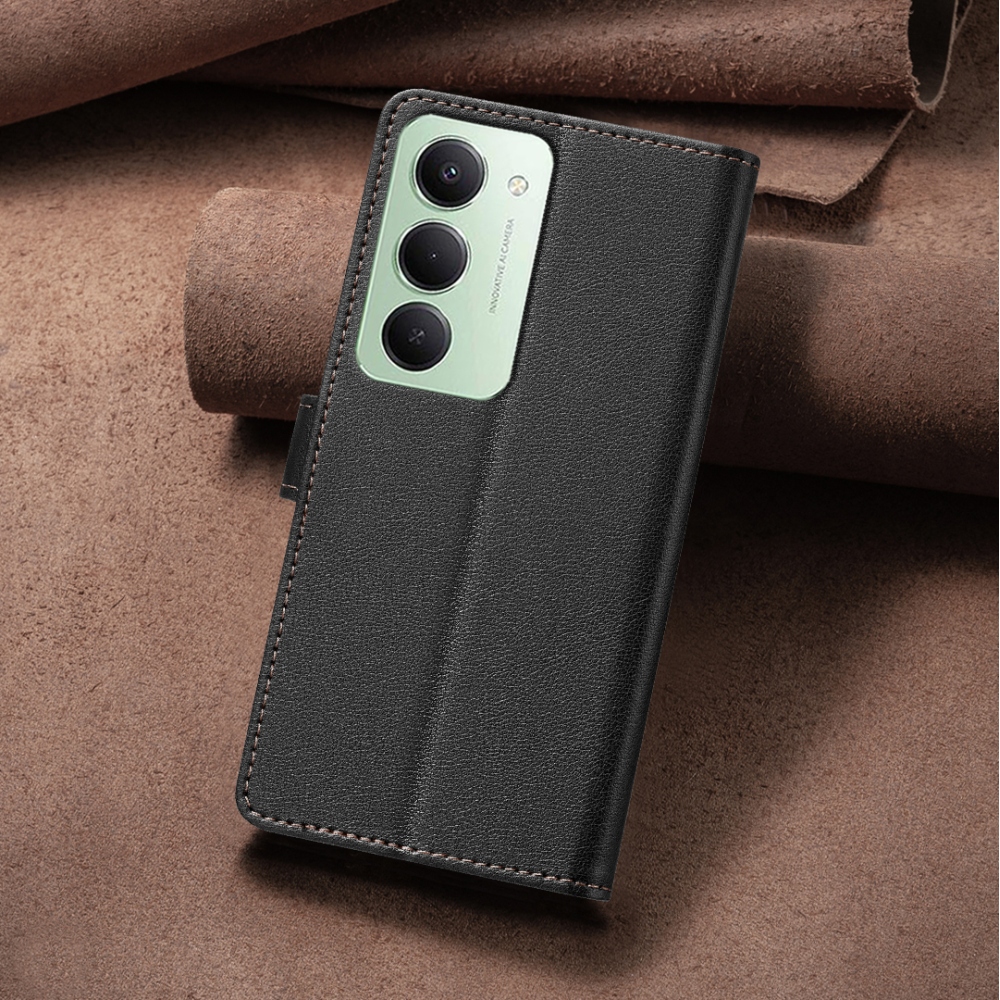 BINFEN knižkové púzdro na Xiaomi Redmi 15 5G (169mm) - čierne