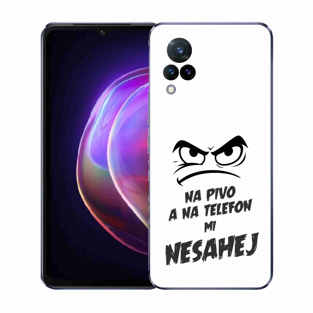 Gélový kryt mmCase na Vivo V21 4G/5G - pivný motív 2 biele pozadie