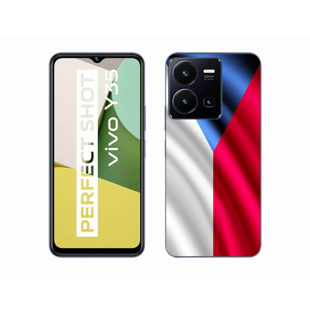 Gélový kryt mmCase na mobil Vivo Y35 - česká vlajka