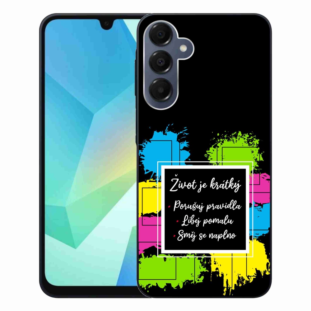 Gélový kryt mmCase na Samsung Galaxy A16 4G/5G - citát 5 čierne pozadie