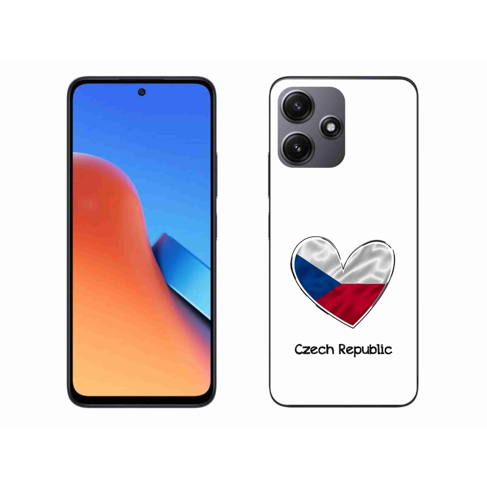 Gélový kryt mmCase na Xiaomi Redmi 12 5G - vlajka srdca biele pozadie