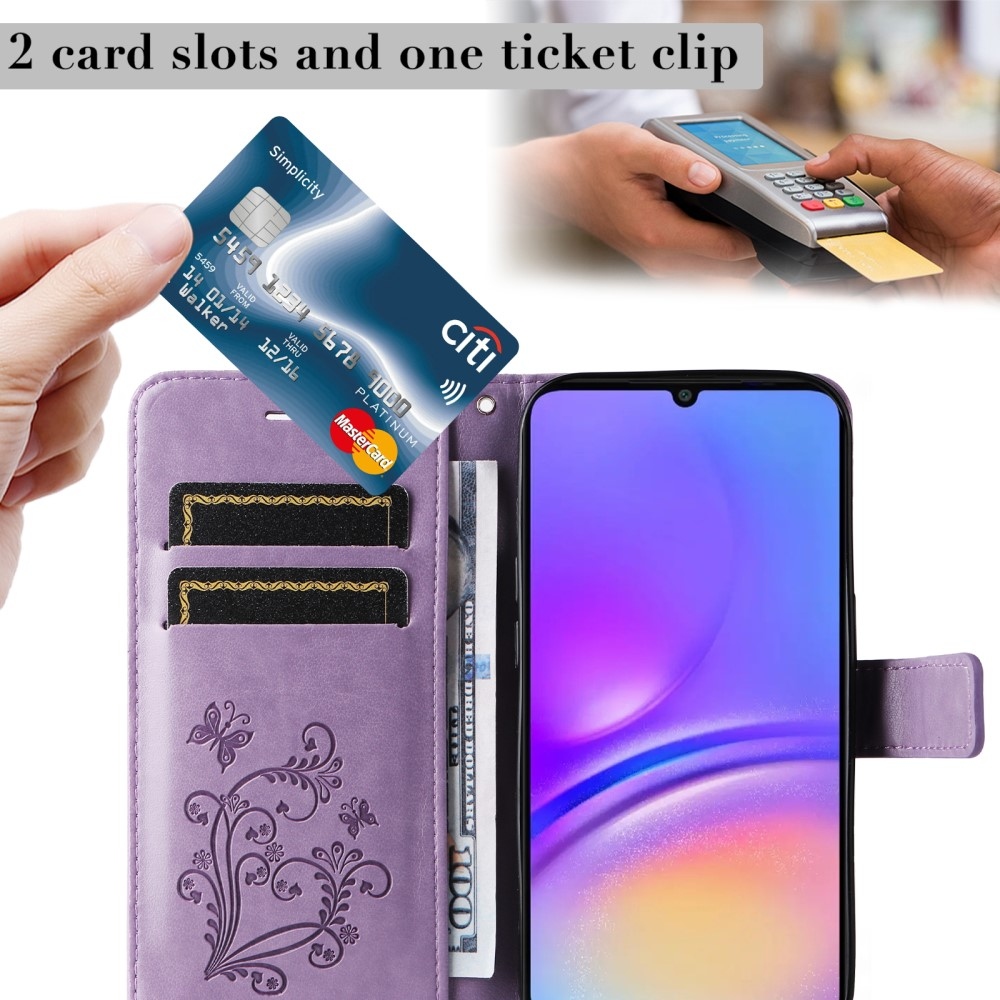 Big Butterfly knižkové púzdro na Samsung Galaxy A06 4G - fialové