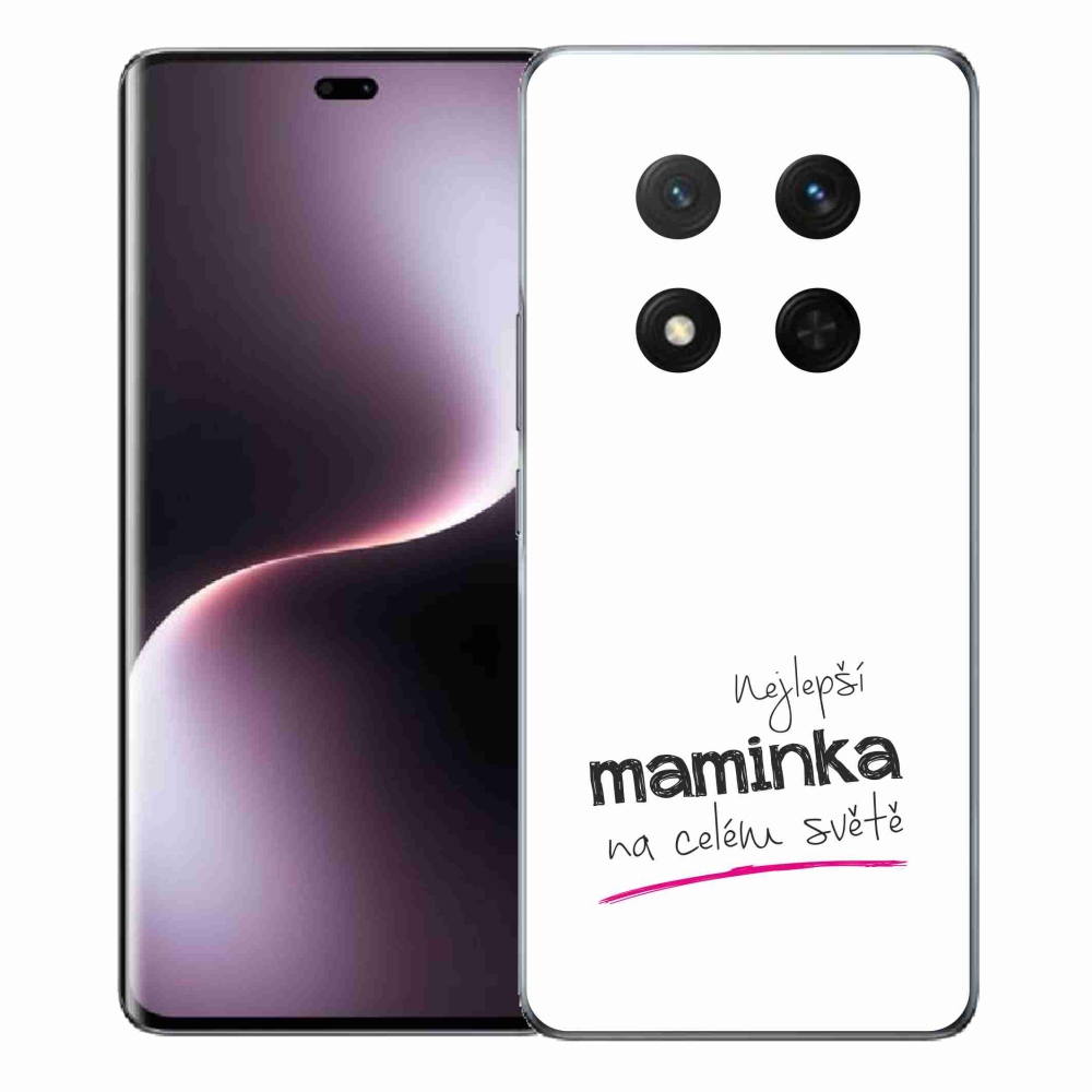 Gélový kryt mmCase na Honor Magic 7 Lite 5G - najlepšia mamička 4 biele pozadie
