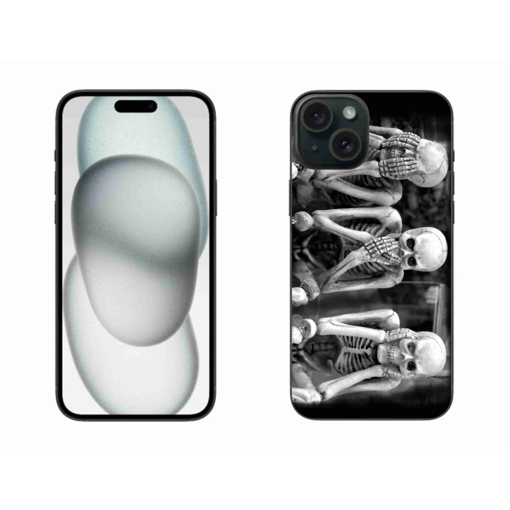 Gélový kryt mmCase na iPhone 15 Plus - kostlivci