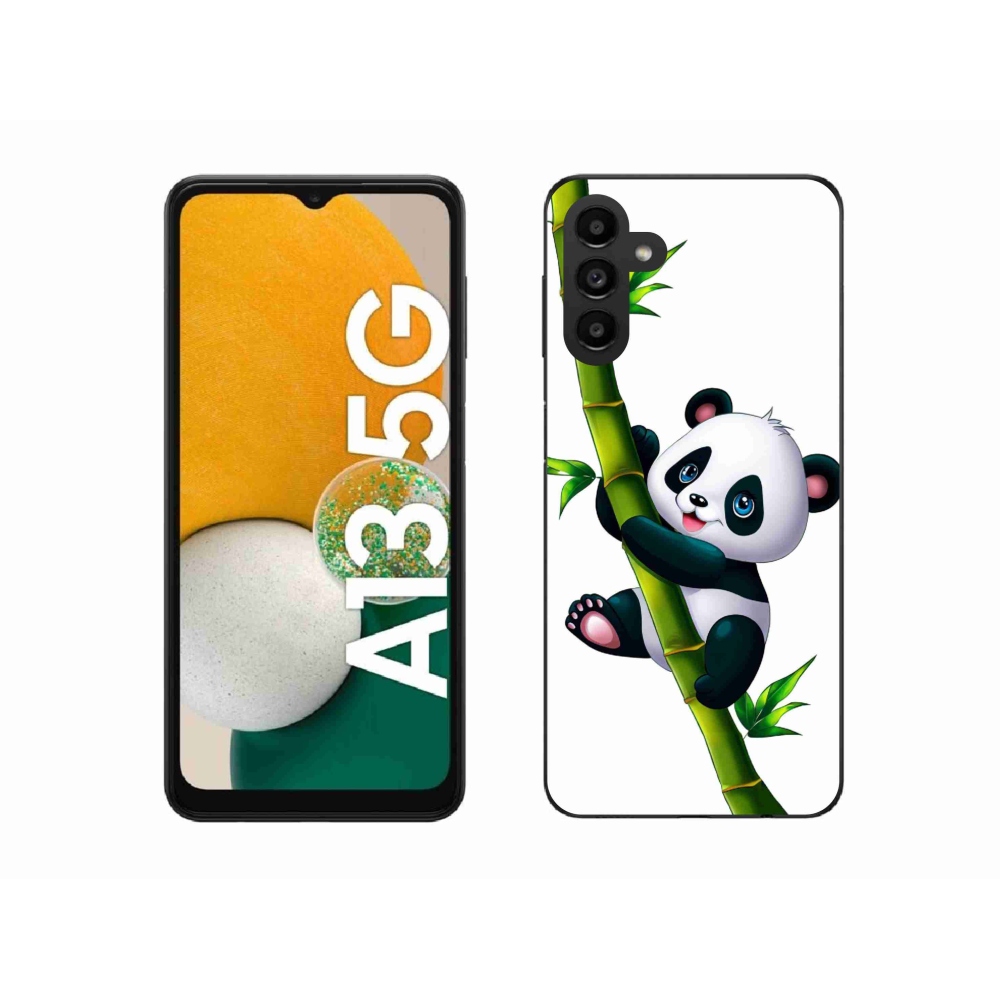 Gélový kryt mmCase na Samsung Galaxy A13 5G - panda na bambuse