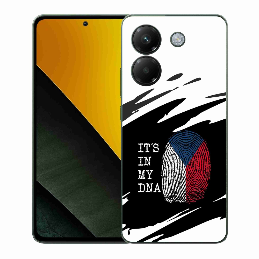 Gélový kryt mmCase na Xiaomi Poco M7 Pro 5G - vlajka odtlačok prsta čiernobiele pozadie