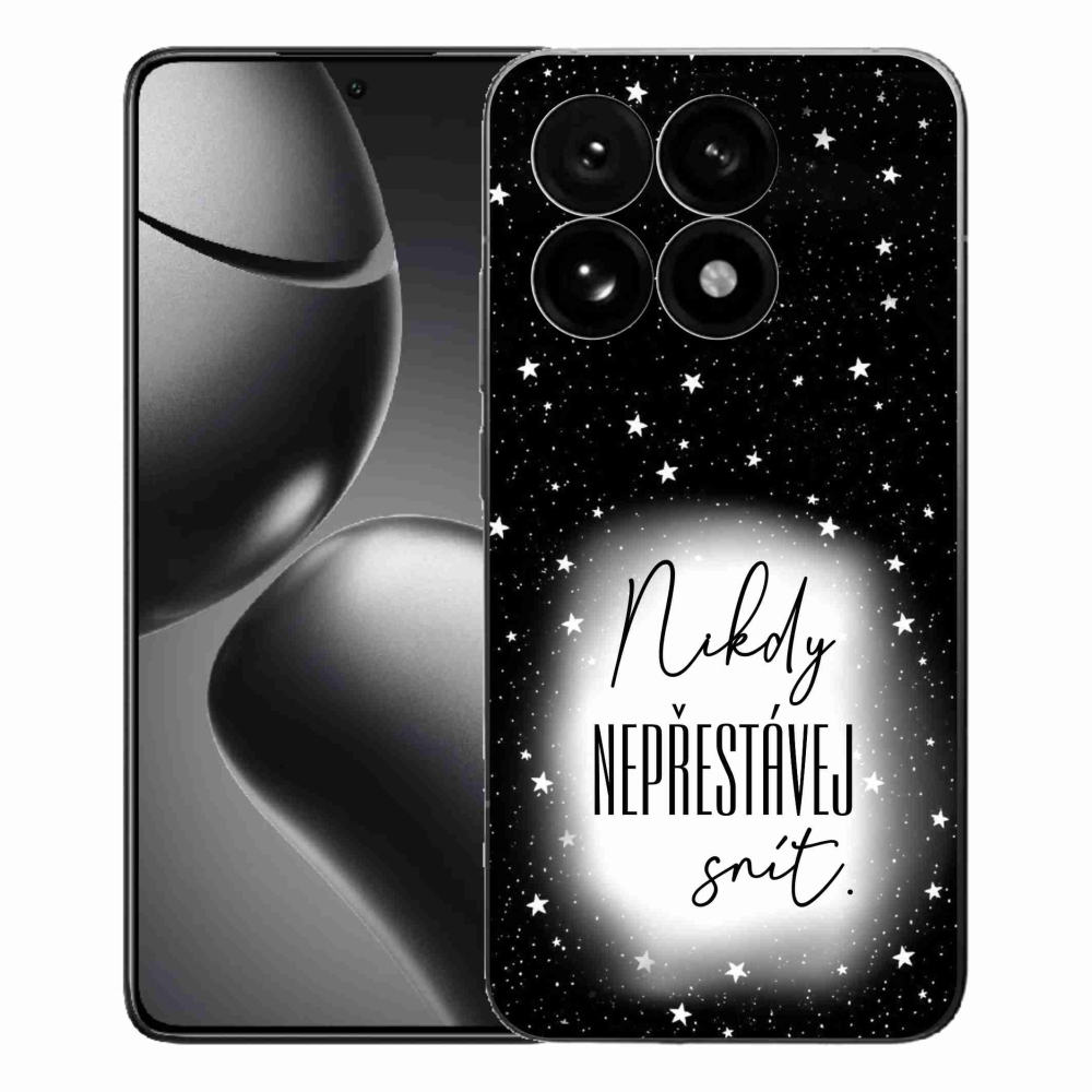 Gélový kryt mmCase na Xiaomi 15T - citát 1 bieločierne pozadie