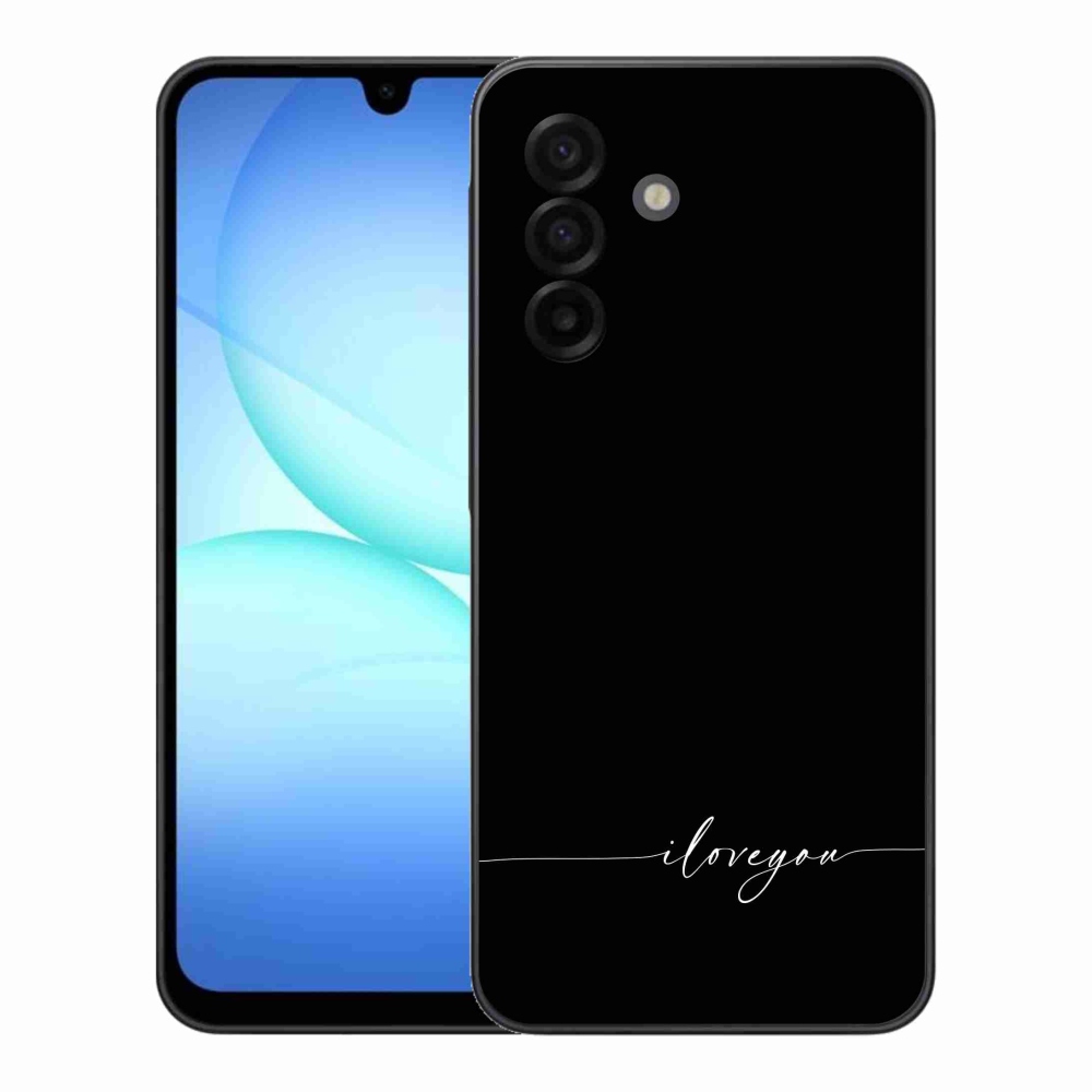 Gélový kryt mmCase na Samsung Galaxy A17 4G/5G - I love you čierne pozadie