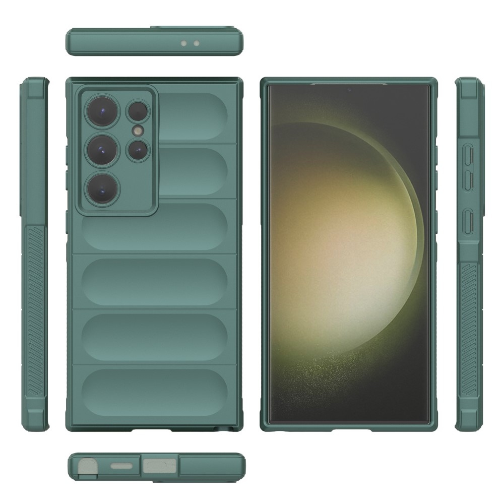 Rugg odolný gélový obal na Samsung Galaxy S24 Ultra - zelený