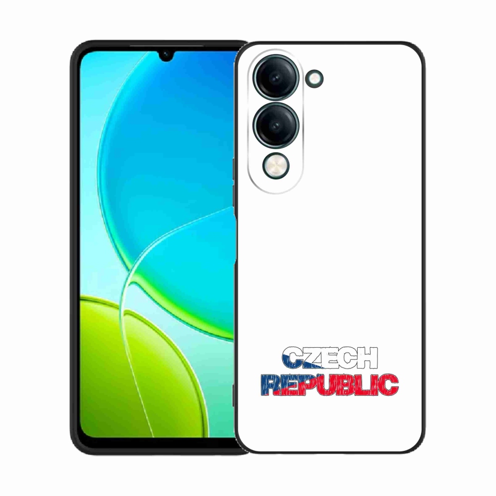 Gélový kryt mmCase na Vivo Y29s 5G - Czech Republic biele pozadie