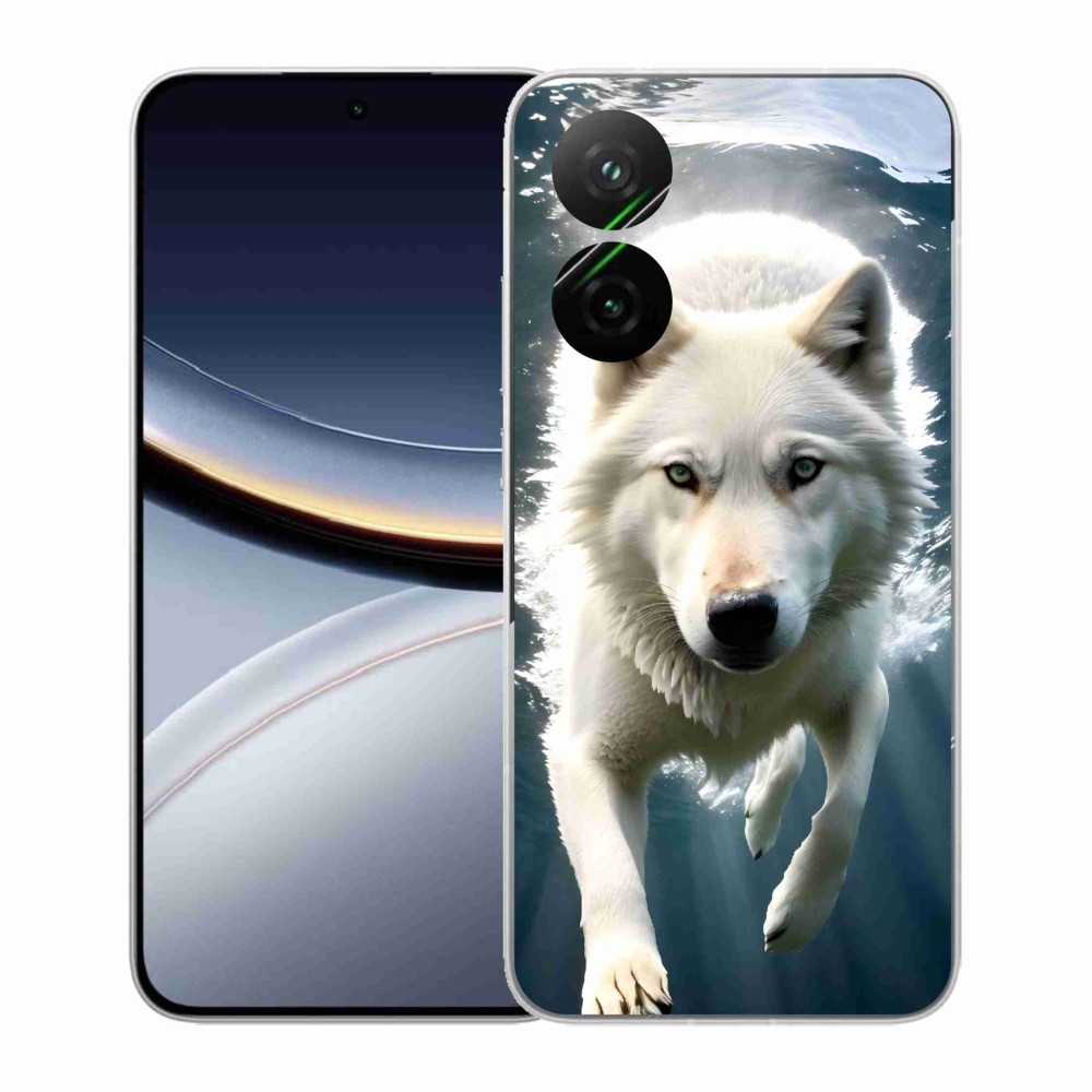 Gélový kryt mmCase na Xiaomi Poco F7 5G - biely vlk