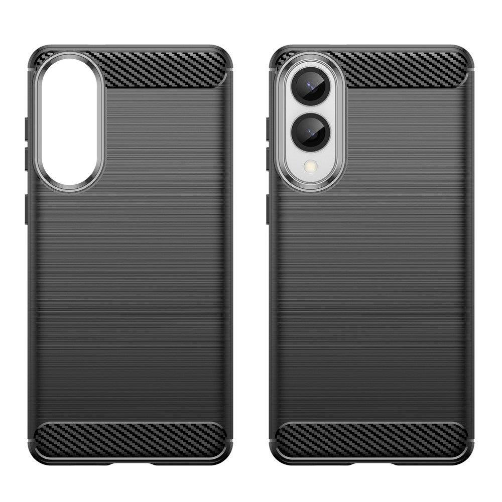 Carbon odolný gélový obal na Samsung Galaxy S25 Edge - čierny