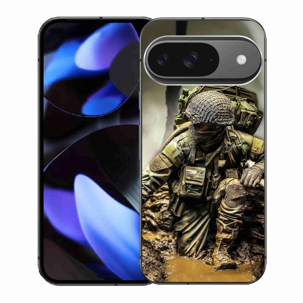 Gélový kryt mmCase na Google Pixel 9/9 Pro - vojak