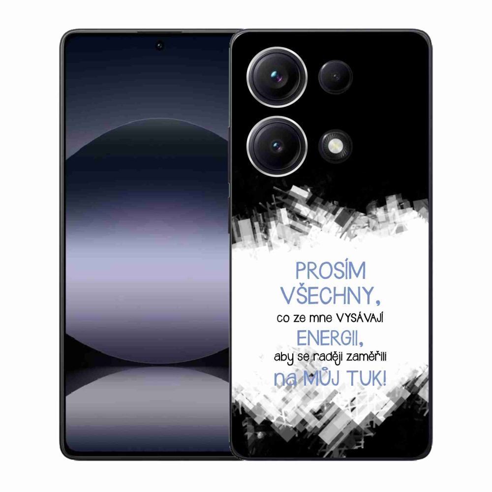 Gélový kryt mmCase na Xiaomi Redmi Note 14S - vtipný text 1 modrý