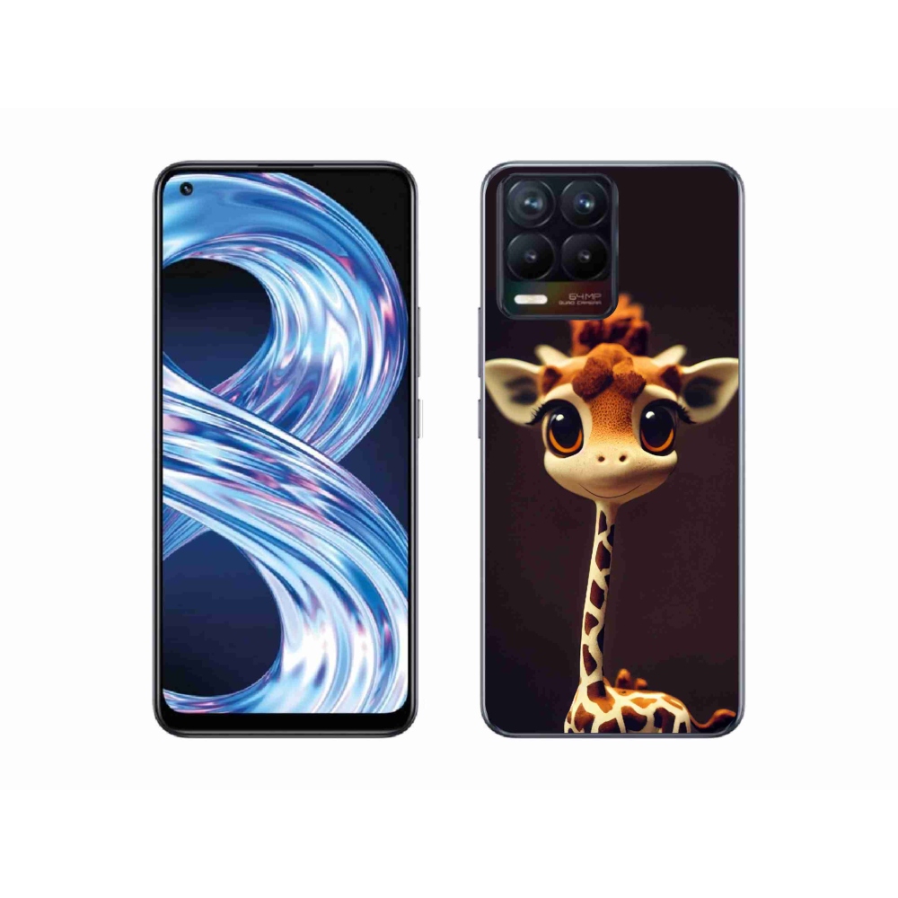 Gélový kryt mmCase na Realme 8 Pro - malá žirafa