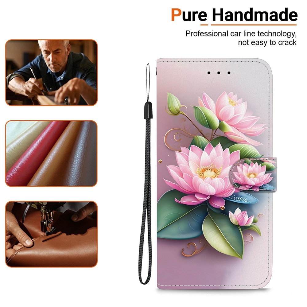 Versatile knižkové puzdro na Xiaomi Redmi 15 4G (171mm) - lotusový kvet