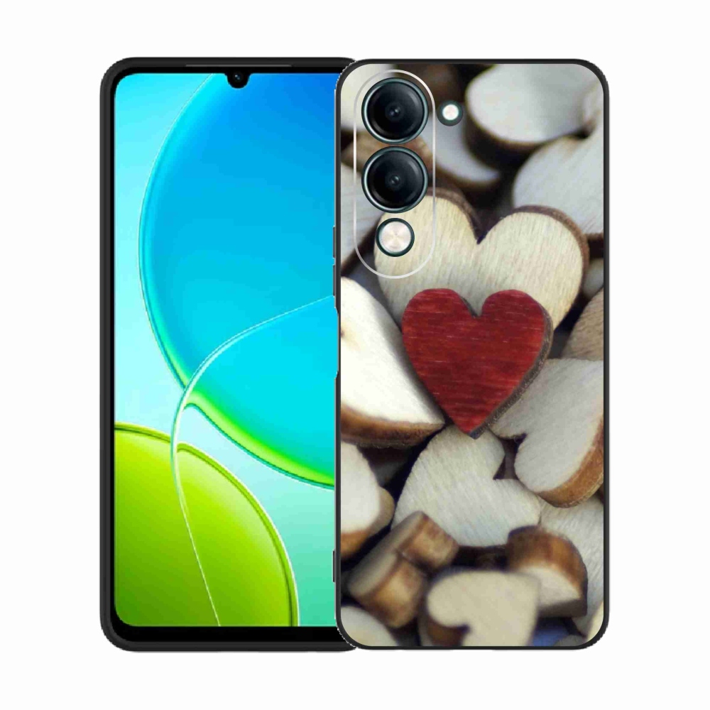 Gélový kryt mmCase na Vivo Y29s 5G - gravírované červené srdce