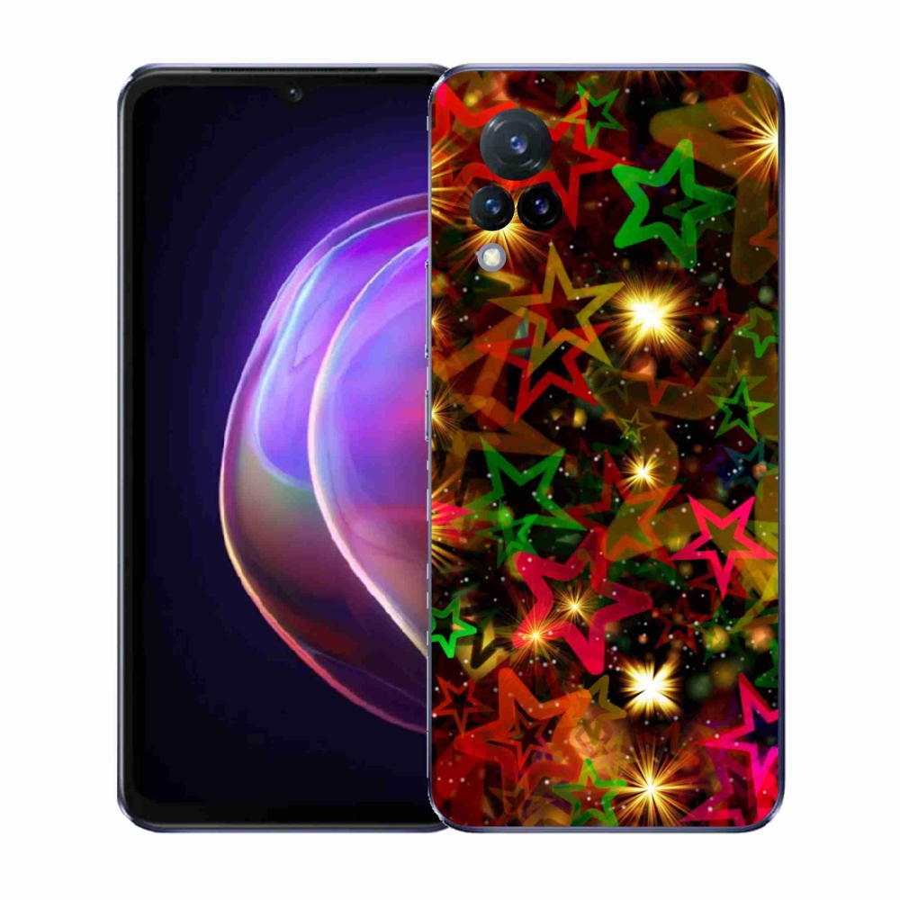 Gélový kryt mmCase na Vivo V21 4G/5G - farebné hviezdičky