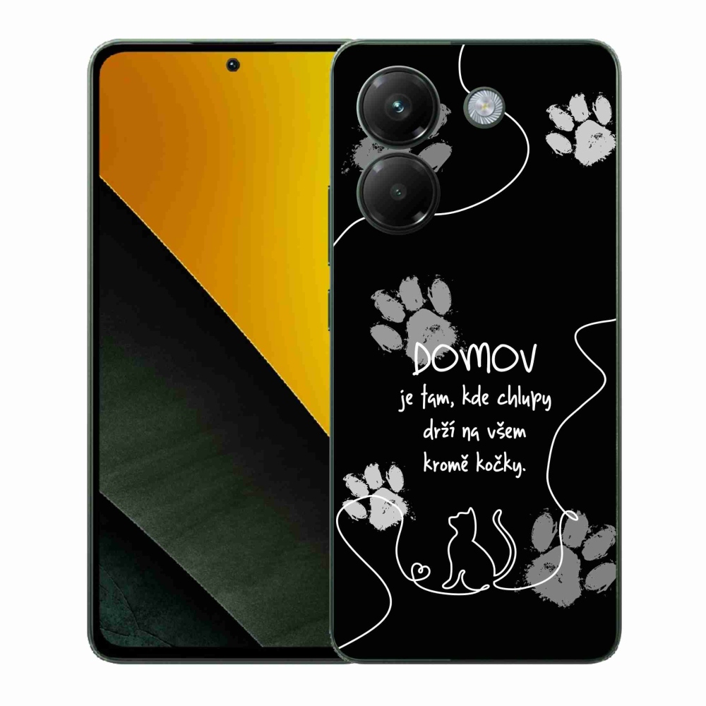 Gélový kryt mmCase na Xiaomi Poco M7 Pro 5G - mačacie motív čierne pozadie