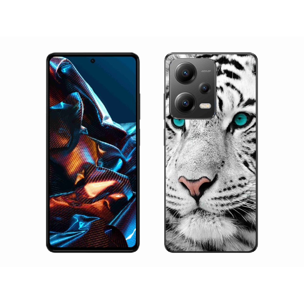 Gélový kryt mmCase na mobil Xiaomi Redmi Note 12 Pro 5G - biely tiger
