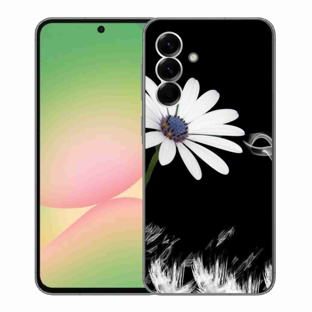 Gélový kryt mmCase na Samsung Galaxy A56 5G - biela kvetina