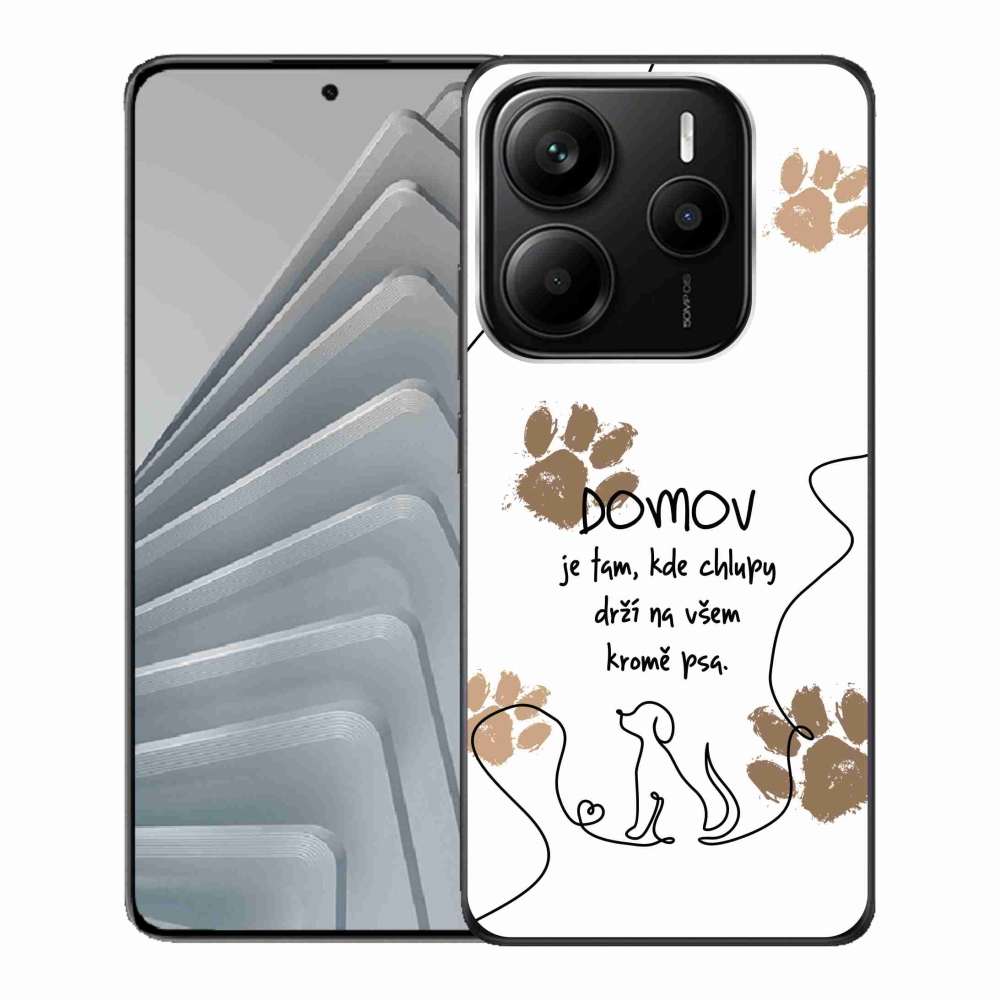 Gélový kryt mmCase na Xiaomi Redmi Note 14 5G - psí motív biele pozadie