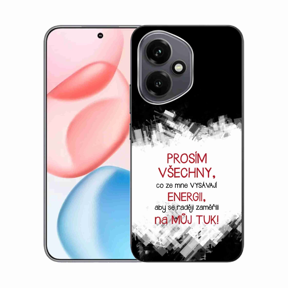 Gélový kryt mmCase na Honor 400 - vtipný text 1 červený