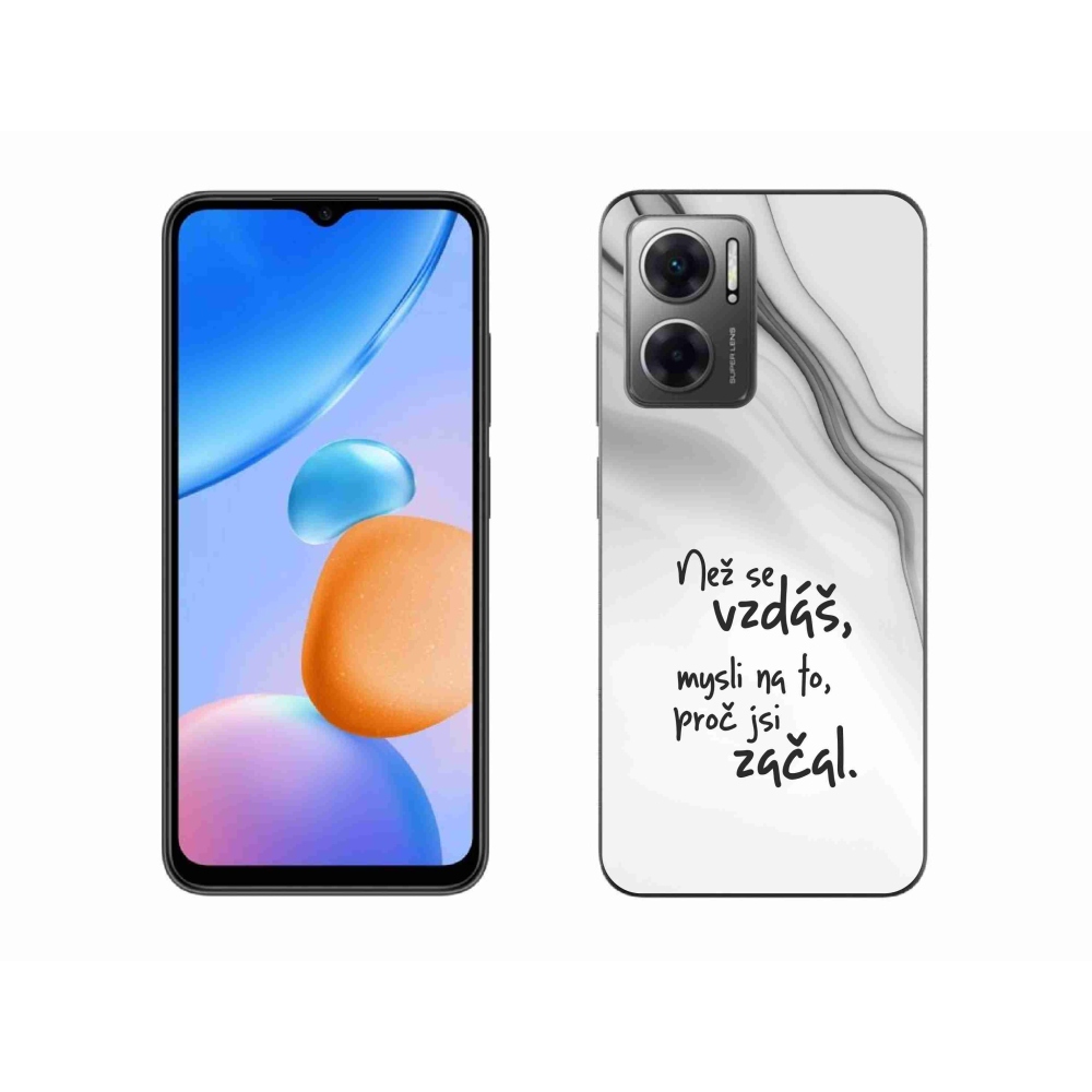 Gélový kryt mmCase na Xiaomi Redmi 10 5G - citát 2 biele pozadie
