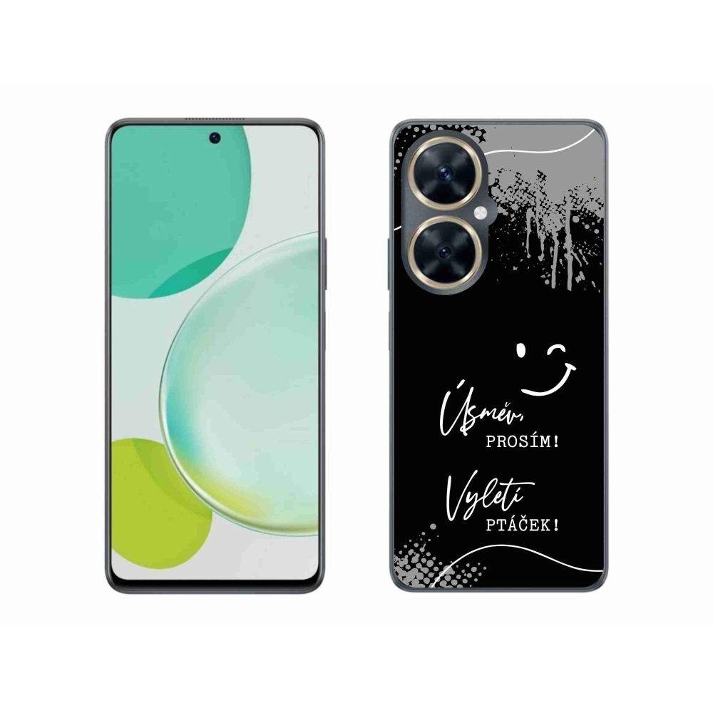 Gélový kryt mmCase na Huawei Nova 11i - vtipný text 4 čierne pozadie