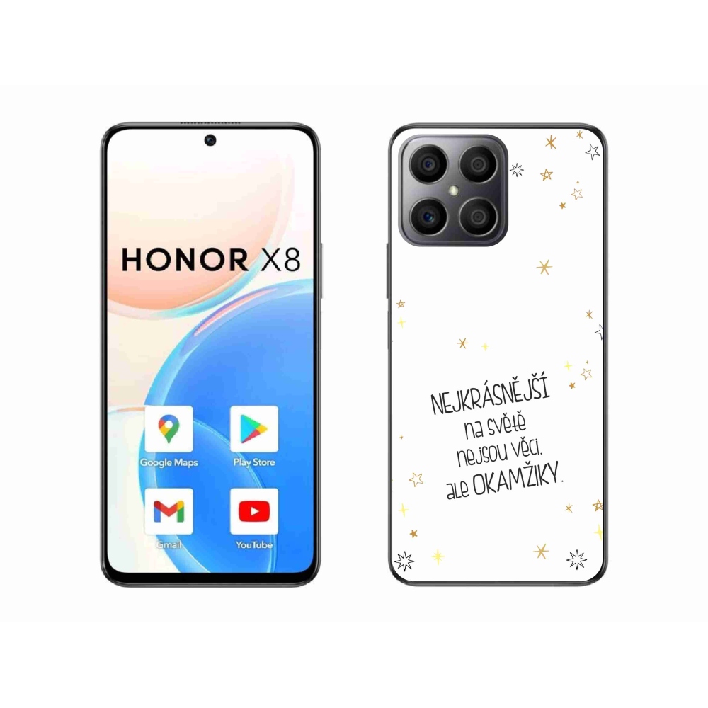 Gélový kryt mmCase na Honor X8 4G - citát 4 biele pozadie