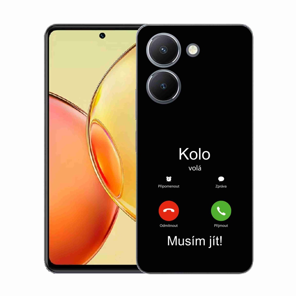 Gélový kryt mmCase na Vivo Y36 - koleso volá čierne pozadie
