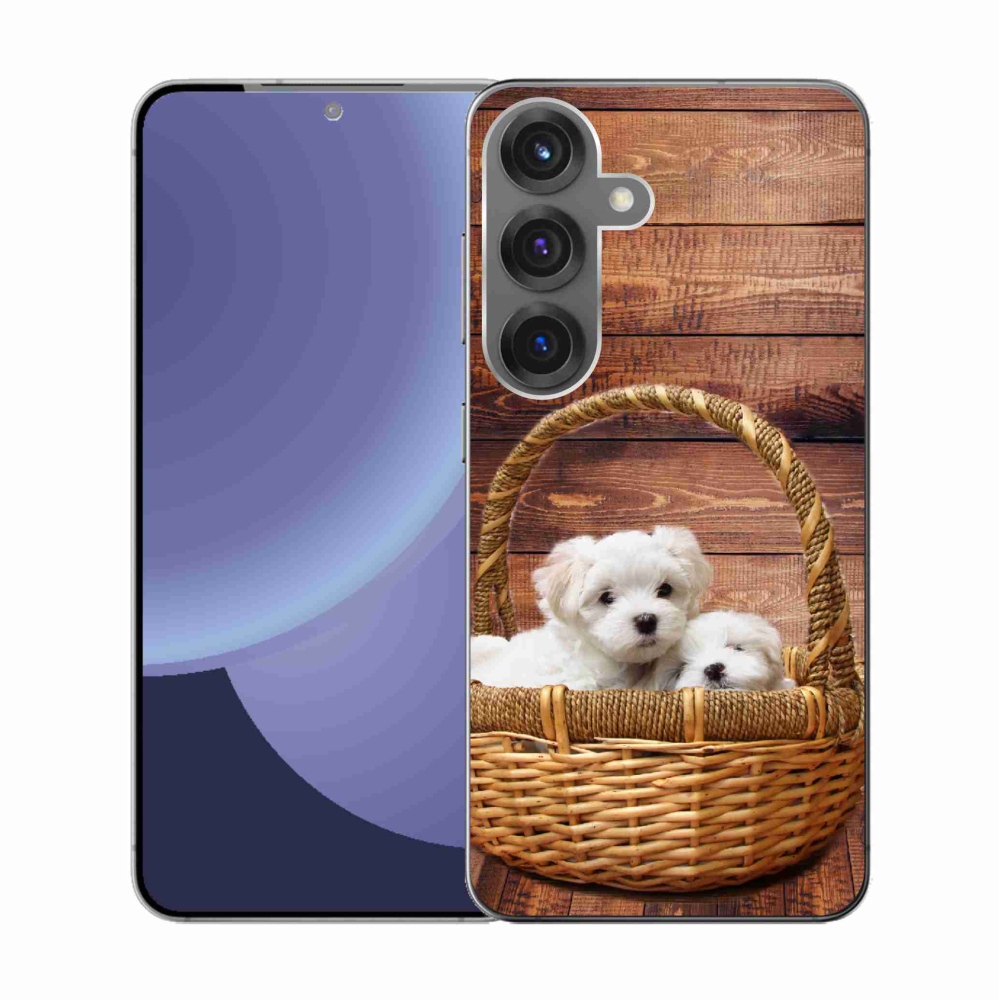 Gélový kryt mmCase na Samsung Galaxy S25 - šteniatka