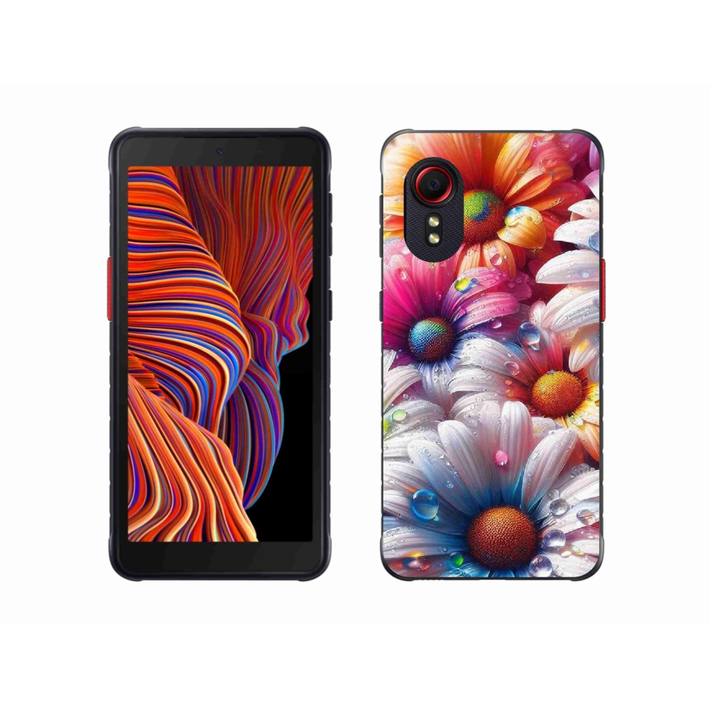 Gélový kryt mmCase na Samsung Galaxy Xcover 5 - farebné margaréty